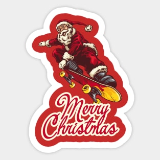 Merry Christmas Santa Claus skate skateboards Sticker